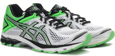 

Asics GT-1000 4 Running Shoes For Men(White, White/black/green
