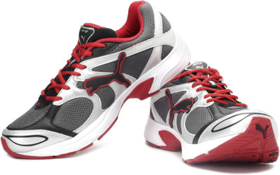 

Puma Axis III Ind. Running Shoes For Men(Black, Silver, Red, Grey, 03;black;puma silver;red