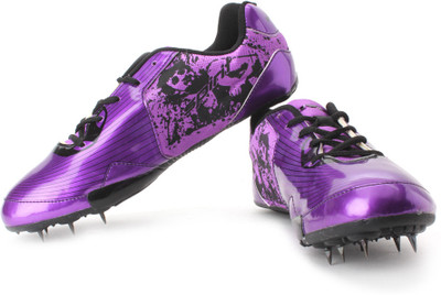 

Nivia New Spirit Running Spikes For Men(Black, Purple, Purple;blk