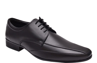 

Hirel's Stylish Derby Lace Up Shoes For Men(Black