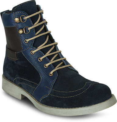 

Get Glamr DESIGNER LACE UPS Boots For Men(Blue)