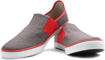 

Puma Lazy Slip On II DP Canvas For Men(Grey, Red, Periscope-high risk red