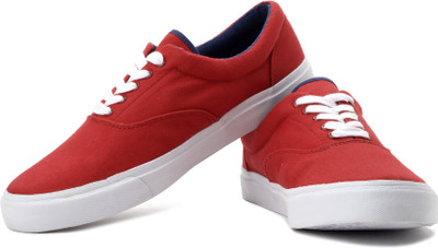 

United Colors of Benetton Canvas Sneakers For Men(White, Red, Navy, 906