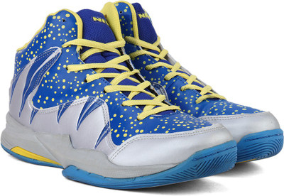 

Nivia Warrior-1 Basketball Shoes For Men(Blue, Silver, A.blue/silver