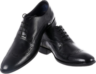 66% OFF on Moladz Men'S Cleto Genuine Leather Lace Up Shoes For Men(Black)