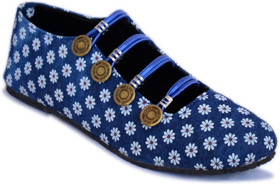 

Myra Mini Floral Print Bellies For Women(Multicolor), White mini floral