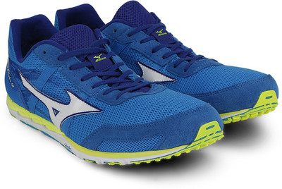 

Mizuno Wave Ekiden 10 Running Shoes For Men(Blue, Diva blue::white::safety yellow