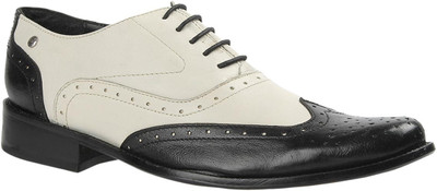

Salt N Pepper White and Black Zindbad Lace Up For Men(White, Black