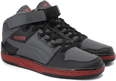 

Puma Unlimited Mid DP Sneakers For Men(Grey, Dark shadow-black-high risk re