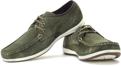 

Lee Cooper Men Genuine Leather Corporate Casuals For Men(Green), Olive