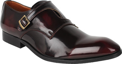 

Lujo Monk Strap For Men(Maroon, 015;maroon