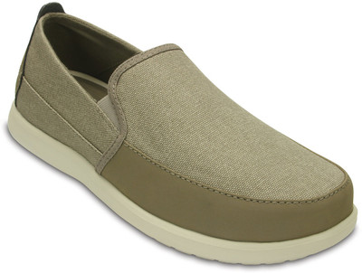 

Crocs Santa Cruz Deluxe Slip On Sneakers For Men(Olive, Brown