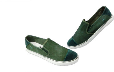 

Dry Super Olive Green Washed Canvas Shoes For Men(Olive)