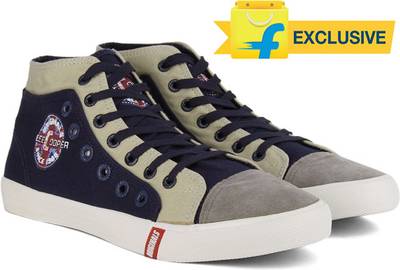 Lee Cooper Men Mid Ankle Canvas Sneakers