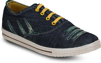 

Gisole Kronas Laced Canvas Shoes For Men(Blue