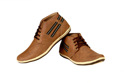 

Zebra Men's Faux Leather Casual Shoes For Men(Brown)