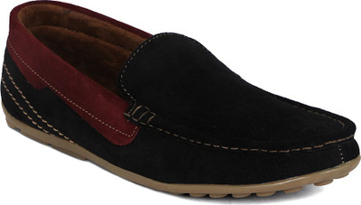 Kielz Black,Red Designer Loafers For Men(Black, Maroon