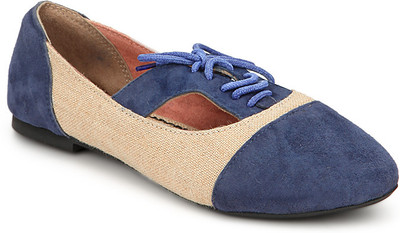 Zebba Idona Bellies For Women(Blue, Beige)