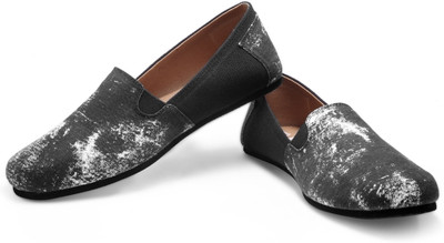 

FUNK Salice Black with White Loafers For Men(Black, White