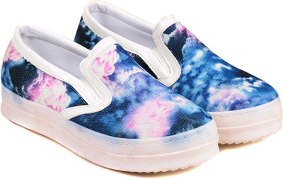 

TEN Blue Fabric Sneakers Sneakers For Women(Blue)