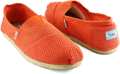 

Tom's Orange Espadrille Canvas Shoes For Men(Orange