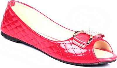 

Bare Soles Red Buckle Belly Bellies For Women(Red