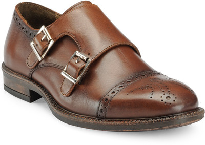 Teakwood Monk strap Lace Up For Men(Brown