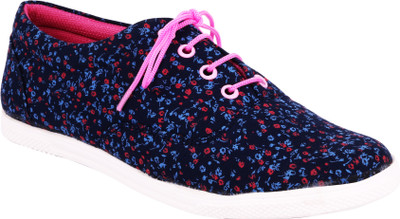Footshez Canvas Shoes For Women(Blue, Pink)