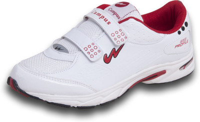 

Campus Leena Running Shoes For Women(White), Red