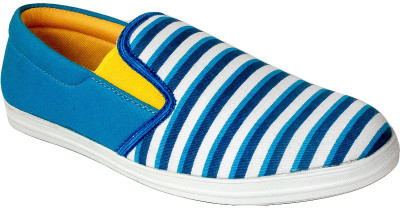 

Promenade Leisure Stripe Canvas Shoes For Men(Blue
