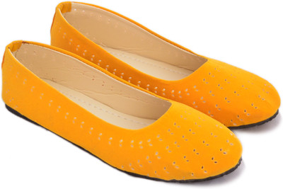 

Myra Cutwork Bellies For Women(Yellow)