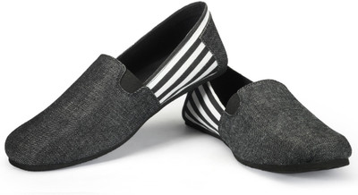 

FUNK Ward Black Denim Casual Shoes For Men(Black, White)