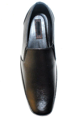 

Rocozo Premium Leather Hunk Slip On Shoes For Men(Black