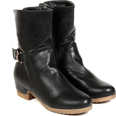 

TEN TEN Women's Black Mid Length Boots Boots For Women(Black)