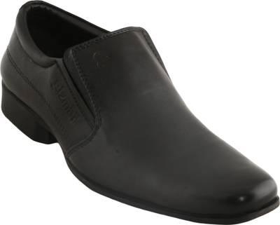 Cizmar Slip-on Shoes in Black Leather - Cizmar Formals Slip On Sh...