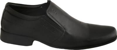 Cizmar Slip-on Shoes in Black Leather - Cizmar Formals Slip On Sh...