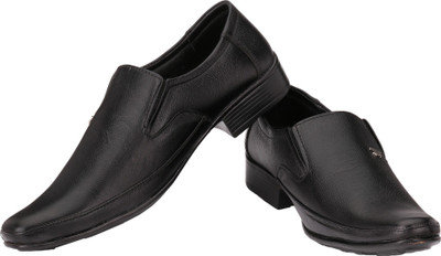 

Rocozo Corporate Premium Leather Slip On Shoes For Men(Black