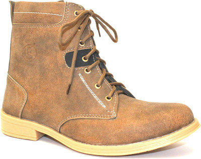 

Guava Plain toe Boots For Men(Brown, 03;brown