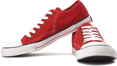 

Sparx SM-70 Canvas Sneakers For Men(Red, White