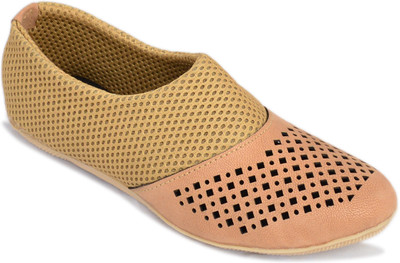 

Myra Cutwork Bellies For Women(Tan