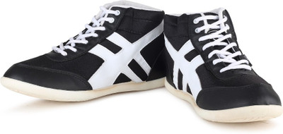 

Globalite Astrix High Ankle Sneakers For Men(Black, Grey, White)