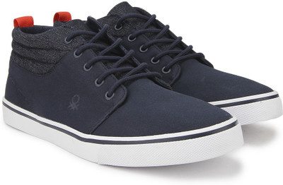 

United Colors of Benetton Men Mid Ankle Sneakers For Men(Navy, White, 901