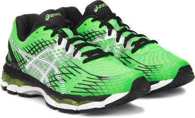 

Asics Gel Nimbus 17 Men Running Shoes For Men(Black, Green, Safety yellow/white/atomic blue