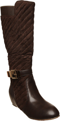 

Flat n Heels Boots For Women(Brown)