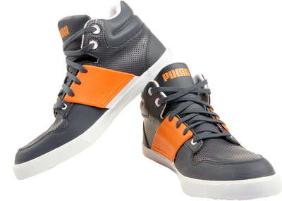 

Puma El Ace 2 Mid Pn Sneakers For Men(Grey, Orange), Blue