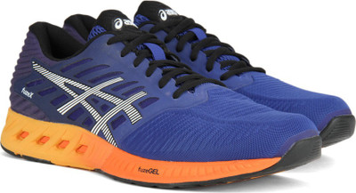 

Asics fuzeX Running Shoes For Men(Blue, Ascsbl/indgbl/htorng