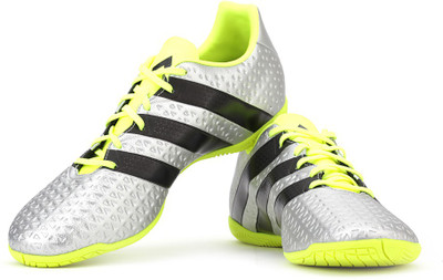 

ADIDAS ACE 16.4 IN Men Football Shoes For Men(Silver, Silver met./core black/solar yellow