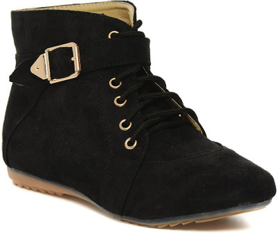 

Flat n Heels Boots For Women(Black)