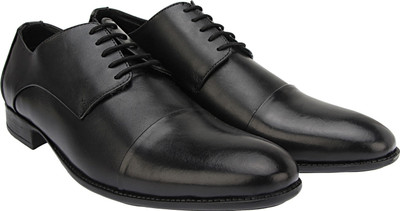

Brigit Derby Shoes Black Lace Up For Men(Black)
