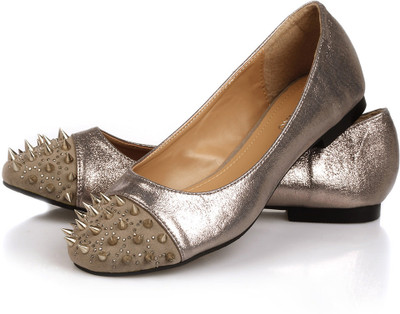 

Fascino Shimmer Spiked Gray Bellies For Women(Grey